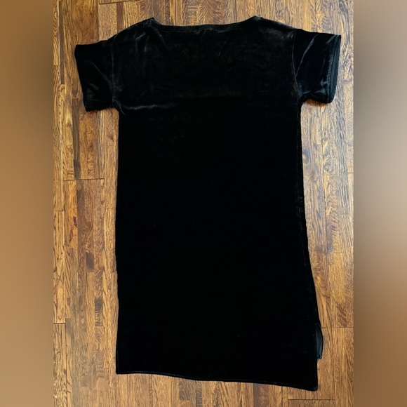 EILEEN FISHER Velvet Short Sleeve Sheath Dress in Black Size Extra Small - Picture 7 of 8